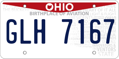 OH license plate GLH7167