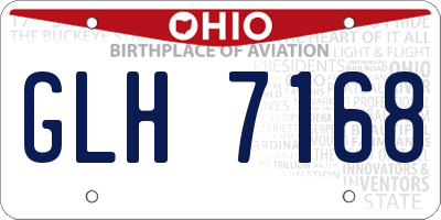 OH license plate GLH7168