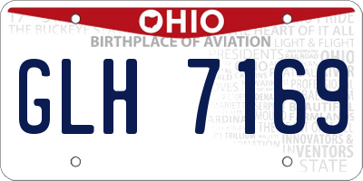 OH license plate GLH7169
