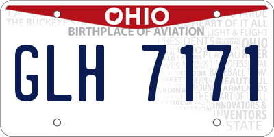OH license plate GLH7171