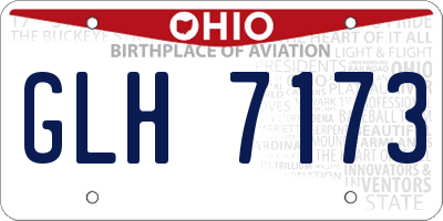 OH license plate GLH7173