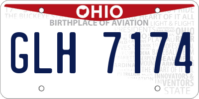 OH license plate GLH7174