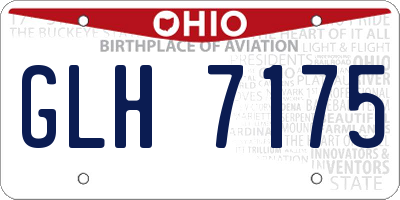 OH license plate GLH7175