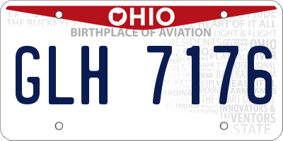 OH license plate GLH7176