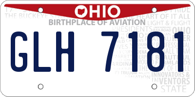 OH license plate GLH7181