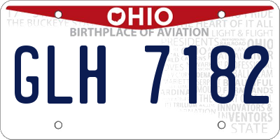 OH license plate GLH7182