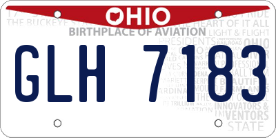 OH license plate GLH7183
