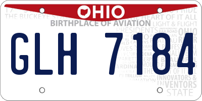 OH license plate GLH7184