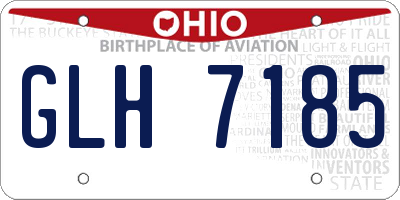 OH license plate GLH7185