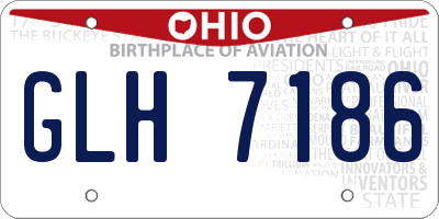 OH license plate GLH7186