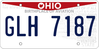 OH license plate GLH7187