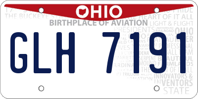 OH license plate GLH7191
