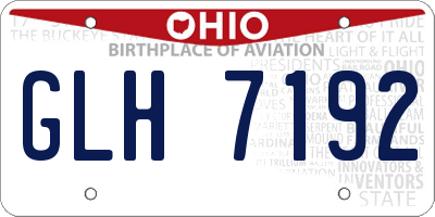 OH license plate GLH7192