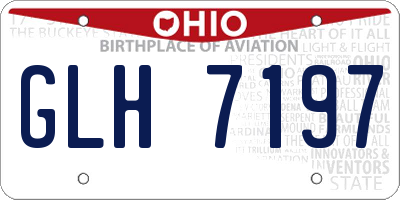 OH license plate GLH7197