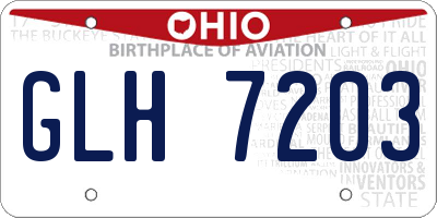 OH license plate GLH7203
