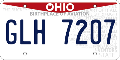 OH license plate GLH7207
