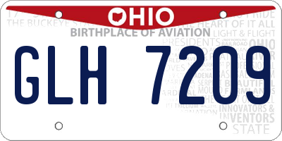OH license plate GLH7209