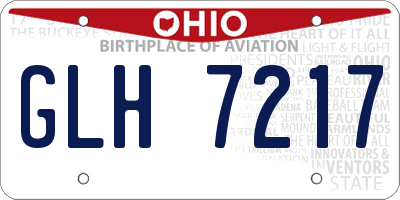 OH license plate GLH7217