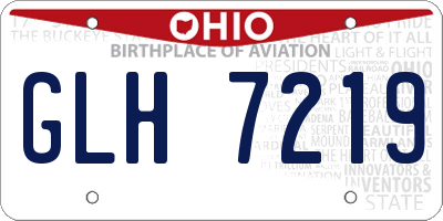 OH license plate GLH7219