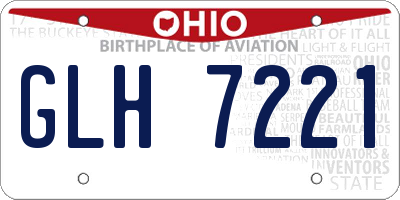 OH license plate GLH7221