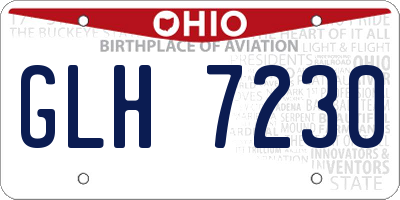 OH license plate GLH7230