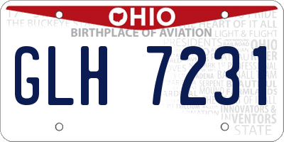 OH license plate GLH7231