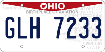 OH license plate GLH7233