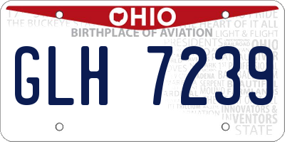 OH license plate GLH7239