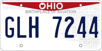 OH license plate GLH7244