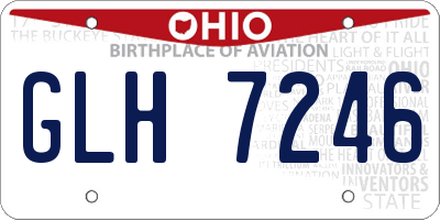 OH license plate GLH7246
