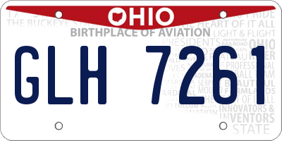 OH license plate GLH7261