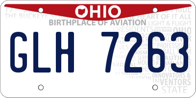 OH license plate GLH7263
