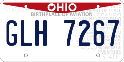 OH license plate GLH7267