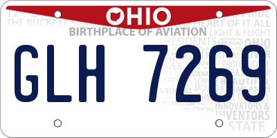 OH license plate GLH7269