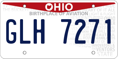 OH license plate GLH7271