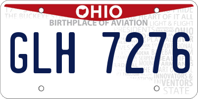 OH license plate GLH7276