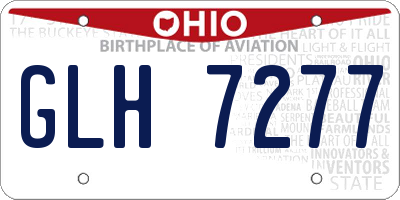 OH license plate GLH7277