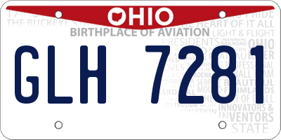 OH license plate GLH7281