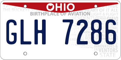 OH license plate GLH7286