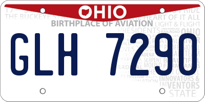OH license plate GLH7290