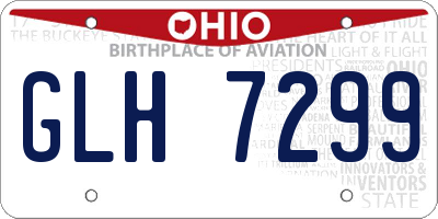 OH license plate GLH7299