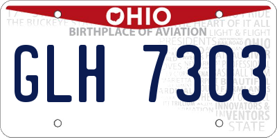 OH license plate GLH7303