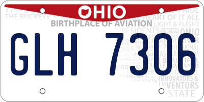 OH license plate GLH7306