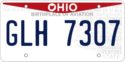 OH license plate GLH7307