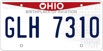 OH license plate GLH7310
