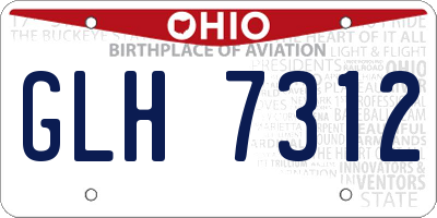 OH license plate GLH7312