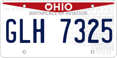 OH license plate GLH7325