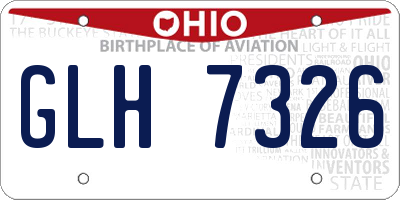 OH license plate GLH7326