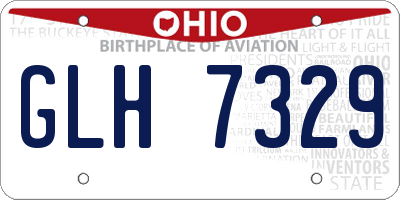 OH license plate GLH7329