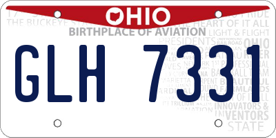 OH license plate GLH7331